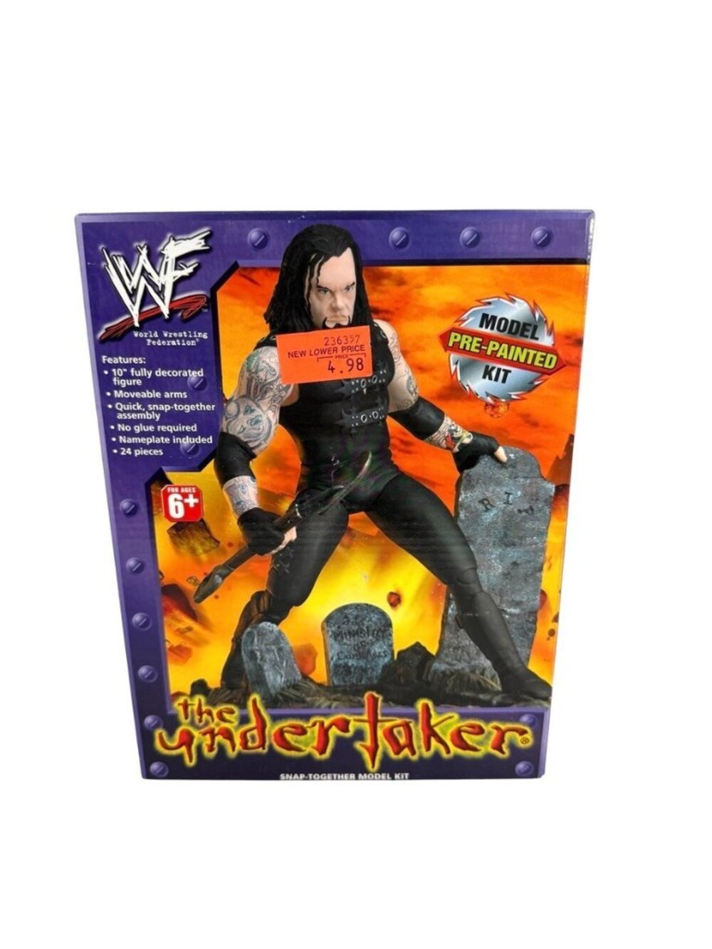 THE Undertaker Snap-Together Model Pre-Painted Kit WWF 1999 NEW